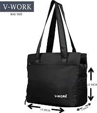 Stylish Black Self Pattern Handbags For Women-thumb3