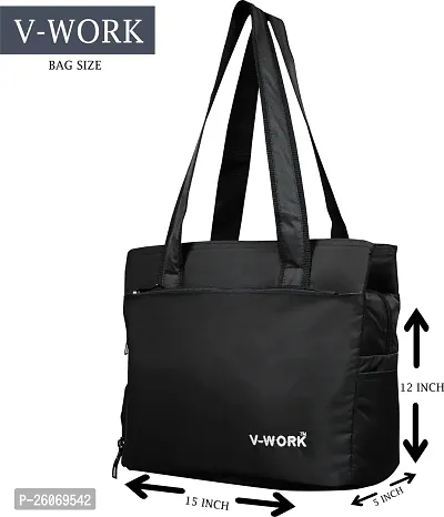 Stylish Black Self Pattern Handbags For Women-thumb4