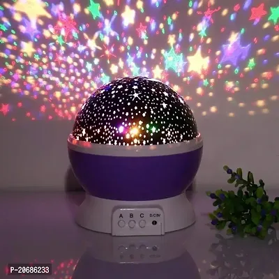 Maxigo Romantic 360 Degree Rotating Colour Changing Star Projector LED Night Lamp with USB Cable-thumb0