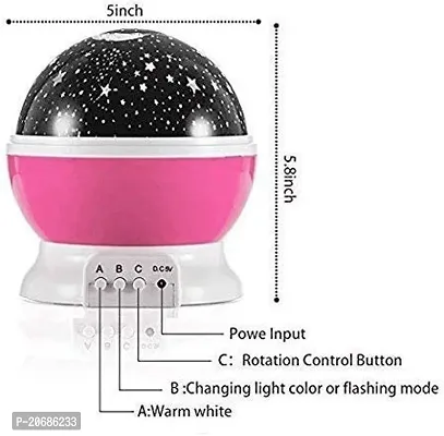 Maxigo Romantic 360 Degree Rotating Colour Changing Star Projector LED Night Lamp with USB Cable-thumb5