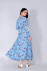 Classic Crepe Printed Dress for Women-thumb1