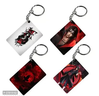 Animator Premium Anime Keychain Pack of 4 Kakashi 2 For Bike Scooty Car Acrylic Keyholder