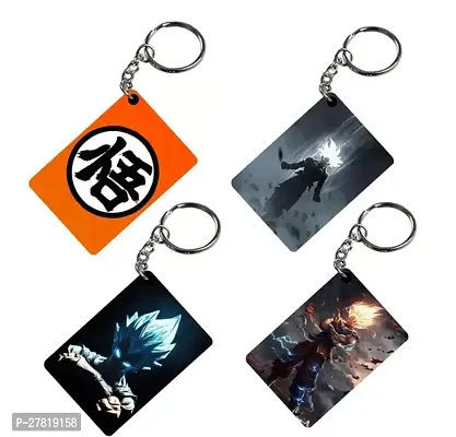 Animator Premium Anime Keychain Pack of 4 Kakashi 2 For Bike Scooty Car Acrylic Keyholder