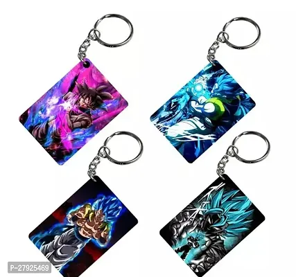 Animator Premium Anime Keychain (Pack of 4) Mix For Bike, Scooty, Car, Acrylic Keyholder PACK OF 4