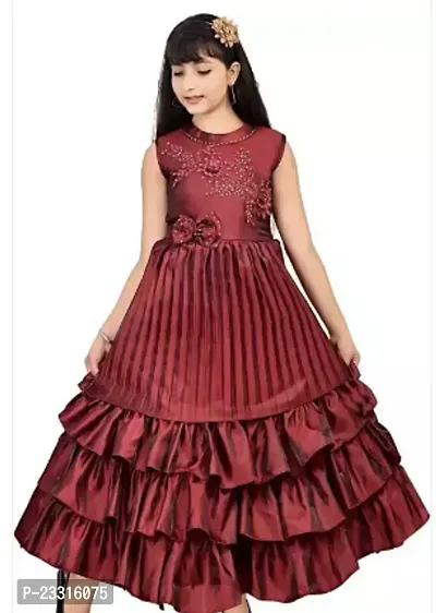 Stylish Silk Blend Frocks For Girl-thumb0