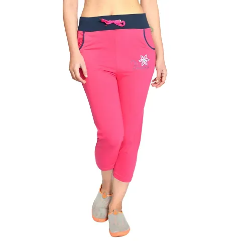 Buy HARDIHOOD cotton gym 3/4th half track pants capri for women l