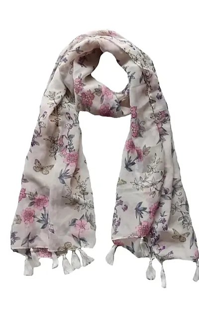 Stylish Printed Chiffon Scarf For Women