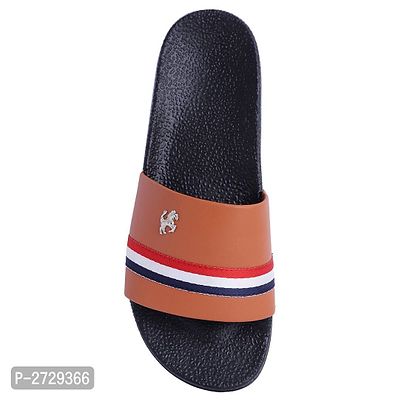 Brown  Black Synthetic Casual Stylish Slide Slippers for Men-thumb4