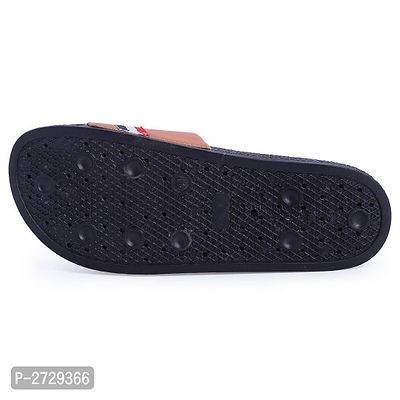 Brown  Black Synthetic Casual Stylish Slide Slippers for Men-thumb5