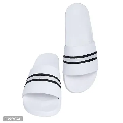 White Synthetic Casual Stylish Slide Slippers for Men-thumb2