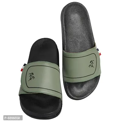 Green Rexine Flip Flops For Men-thumb5