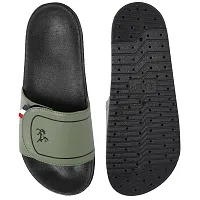 Green Rexine Flip Flops For Men-thumb3