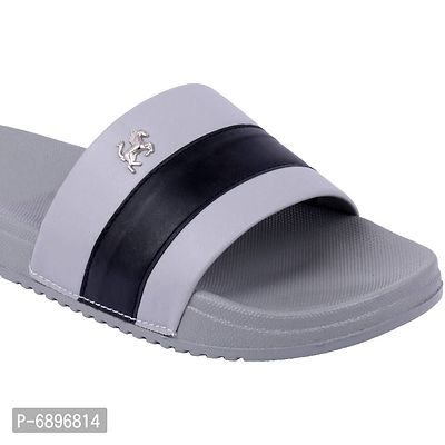 Grey Rexine Flip Flops For Men-thumb3