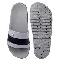 Grey Rexine Flip Flops For Men-thumb1