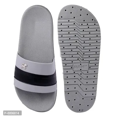 Grey Rexine Flip Flops For Men-thumb2