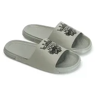 Stylish Grey Rexine Solid Sliders For Men-thumb3