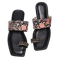 Elegant Printed Rexine Solid Sandals For Women-thumb4