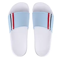 PERY-PAO Combo Mens Sliders Sky Blue , White , Grey , Black Flipflop  Slippers-thumb3