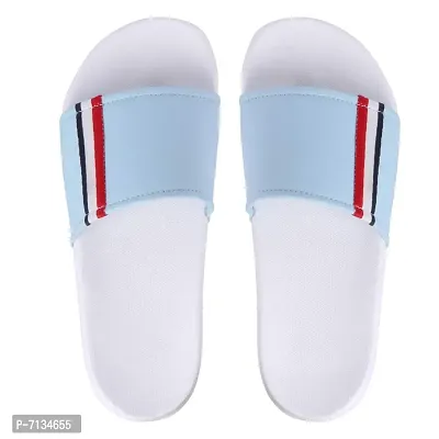 PERY-PAO Combo Mens Sliders Sky Blue , White , Grey , Black Flipflop  Slippers-thumb4