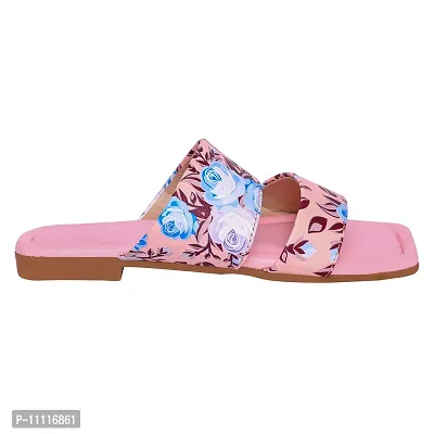 Elegant Pink Rexine Printed Sandals For Women-thumb2
