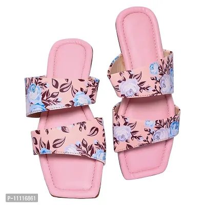Elegant Pink Rexine Printed Sandals For Women-thumb5