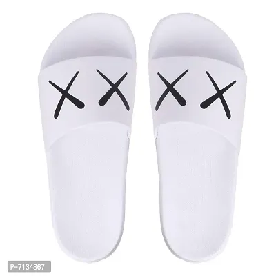 PERY-PAO Mens Combo Comfort Sliders White, Black, Grey, Sky Blue Boys Flip-Flops-thumb2