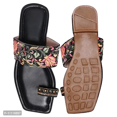Elegant Printed Rexine Solid Sandals For Women-thumb4