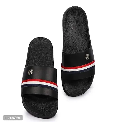 PERY-PAO Combo Mens Sliders Sky Blue , Brown, White, Red, Black, Grey Flipflop  Slippers-thumb4