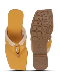 Stylish Mustard Synthetic With PVC Sole Fashion Flats For Women-thumb2