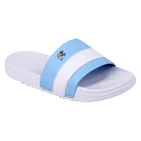 PERY-PAO Combo Mens Sliders Sky Blue , White , Grey , Black Flipflop  Slippers-thumb2