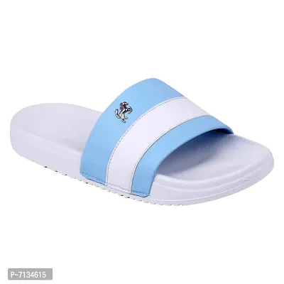 PERY-PAO Combo Mens Sliders Sky Blue , White , Grey , Black Flipflop  Slippers-thumb3