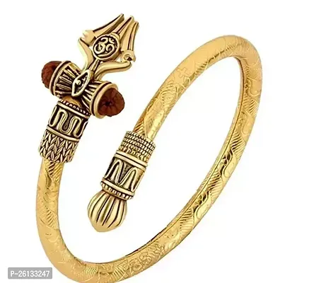 Stylish Golden Shiv Brass Kada-thumb0