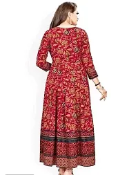 Stylish Multicoloured Rayon Printed Kurta For Women-thumb1