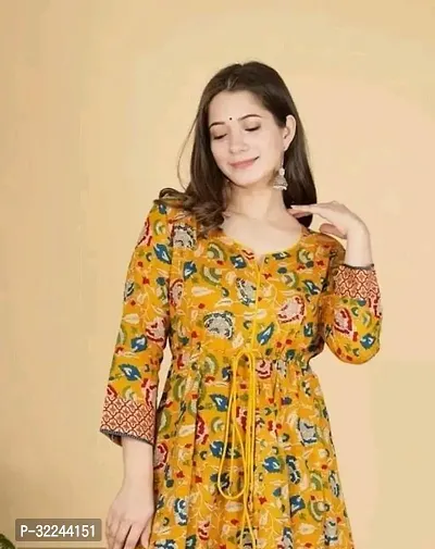 Stylish Multicoloured Rayon Printed Kurta For Women-thumb2