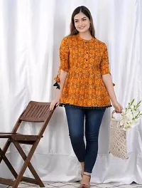 Stylish Multicoloured Rayon Printed Kurta For Women-thumb3