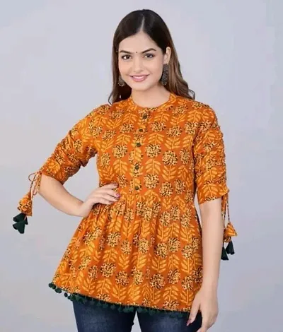 Elegant Rayon Short Kurta For Women