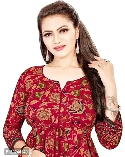 Stylish Multicoloured Rayon Printed Kurta For Women-thumb3