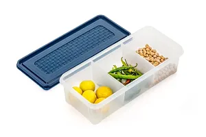 MasQQ 3 section vegetables,dryfruits,spices storage box for fridge and multipurpose box-thumb3