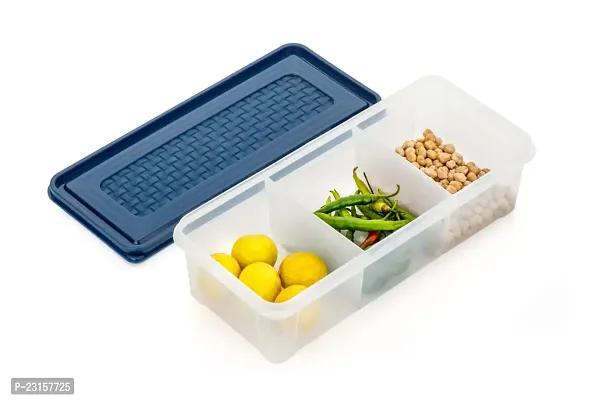 MasQQ 3 section vegetables,dryfruits,spices storage box for fridge and multipurpose box-thumb4