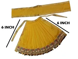 Navratri Special, MATA Rani Vastra, Devi MATA Poshak, Durga MATA Dress, Radha Rani Poshak for Standing Idol, MATA DRESS  (6 NO. ,YELLOW/GOLD )  PACK OF 2-thumb3