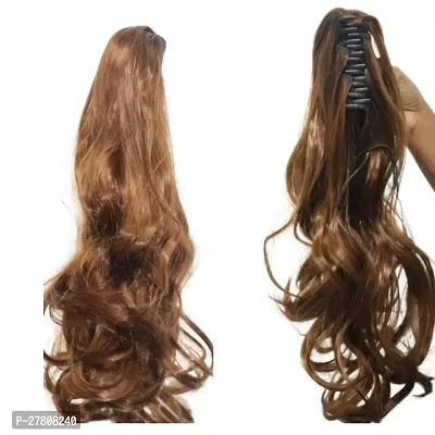 Thicklengths Women Wavy Pony Hair Extensions Step Cutting Brown Hair clature for Women Party, Halloween, Christmas, Weddings Made With Premium Quality Synthetic Hair.