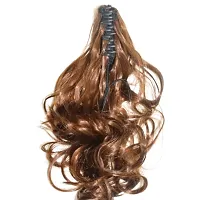 Thicklengths Women Wavy Pony Hair Extensions Step Cutting Brown Hair clature for Women Party, Halloween, Christmas, Weddings Made With Premium Quality Synthetic Hair.-thumb2