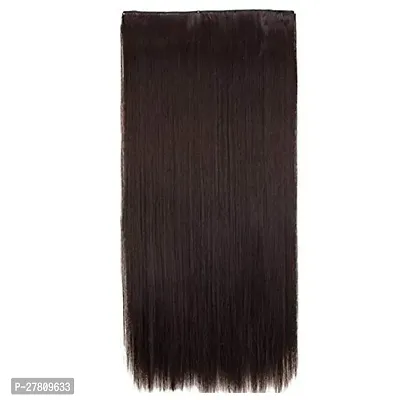 Thicklengths 22-Inch 5 Clip Brown Straight Synthetic Hair Extension For Women and Girls Transform Your Look With Our Hair Extensions-thumb2