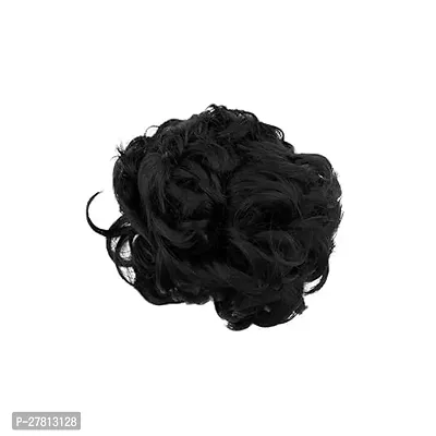 Thicklengths Jet Black Hair Accessories For Women Stylish Juda Hair Buns Artificial Fake Donuts Maker Scrunchies, Best Messy Hair Buns For Women and Girls.-thumb2