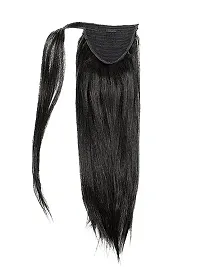 Thicklengths Straight Wrap Around Ponytail Hair Extension for women and girl Balck, Best Pony Extensions.-thumb1