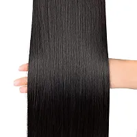 Thicklengths Straight Wrap Around Ponytail Hair Extension for women and girl Balck, Best Pony Extensions.-thumb3