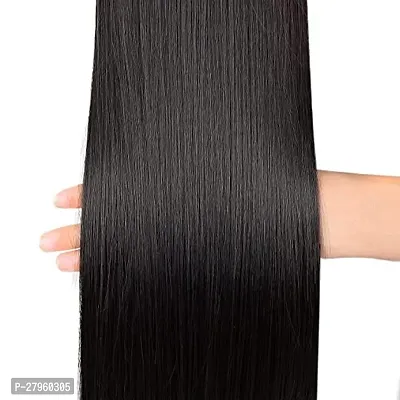 Thicklengths Straight Wrap Around Ponytail Hair Extension for women and girl Balck, Best Pony Extensions.-thumb4
