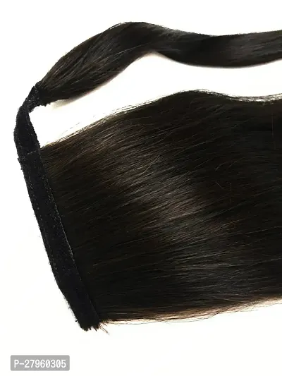 Thicklengths Straight Wrap Around Ponytail Hair Extension for women and girl Balck, Best Pony Extensions.-thumb5