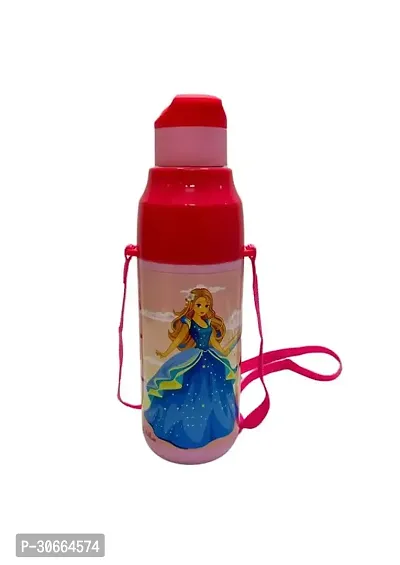 Cartoon Printed Insulated Water Bottle With Strap For Kids-thumb0