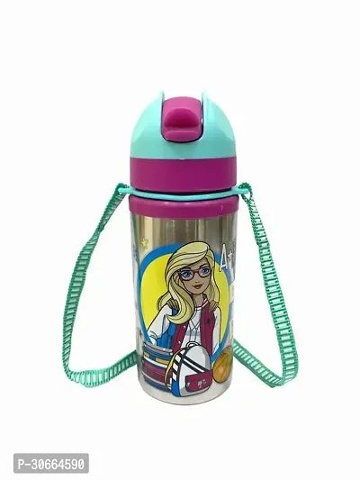 Cartoon Printed Stainless Steel Sipper Water Bottle For Kids